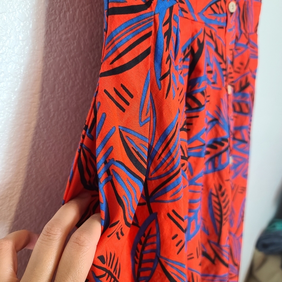 Alexis x Target Tropical Leaf Button Front Shirt Dress - Picture 10 of 14